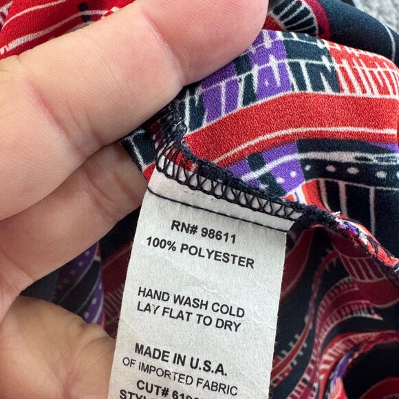 Eight Sixty Womens Multicolor Striped Wrap Blouse Size XS - Picture 7 of 7